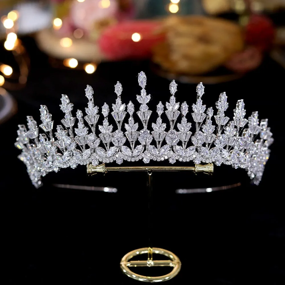 Cubic Zirconia Pageant Wedding Bridal Tiara Accessory