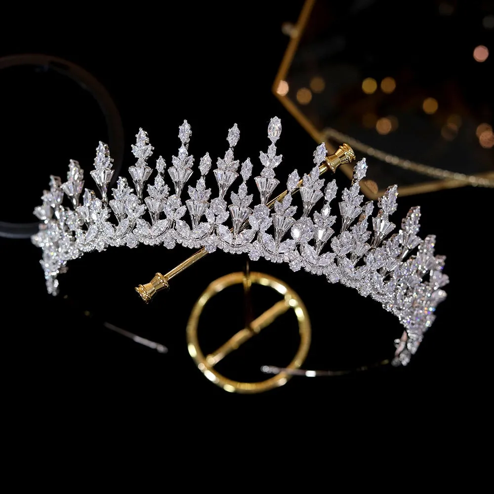 Cubic Zirconia Pageant Wedding Bridal Tiara Accessory