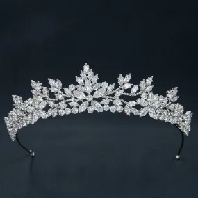 Cubic Zirconia Princess Tiara,Crystals Tiaras for Bridal, Headpieces Accessories HG130