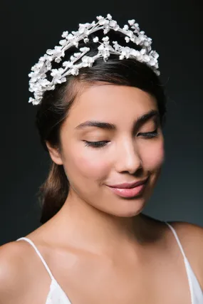 Dauphine: Tiara of Tiny Vintage Flowers