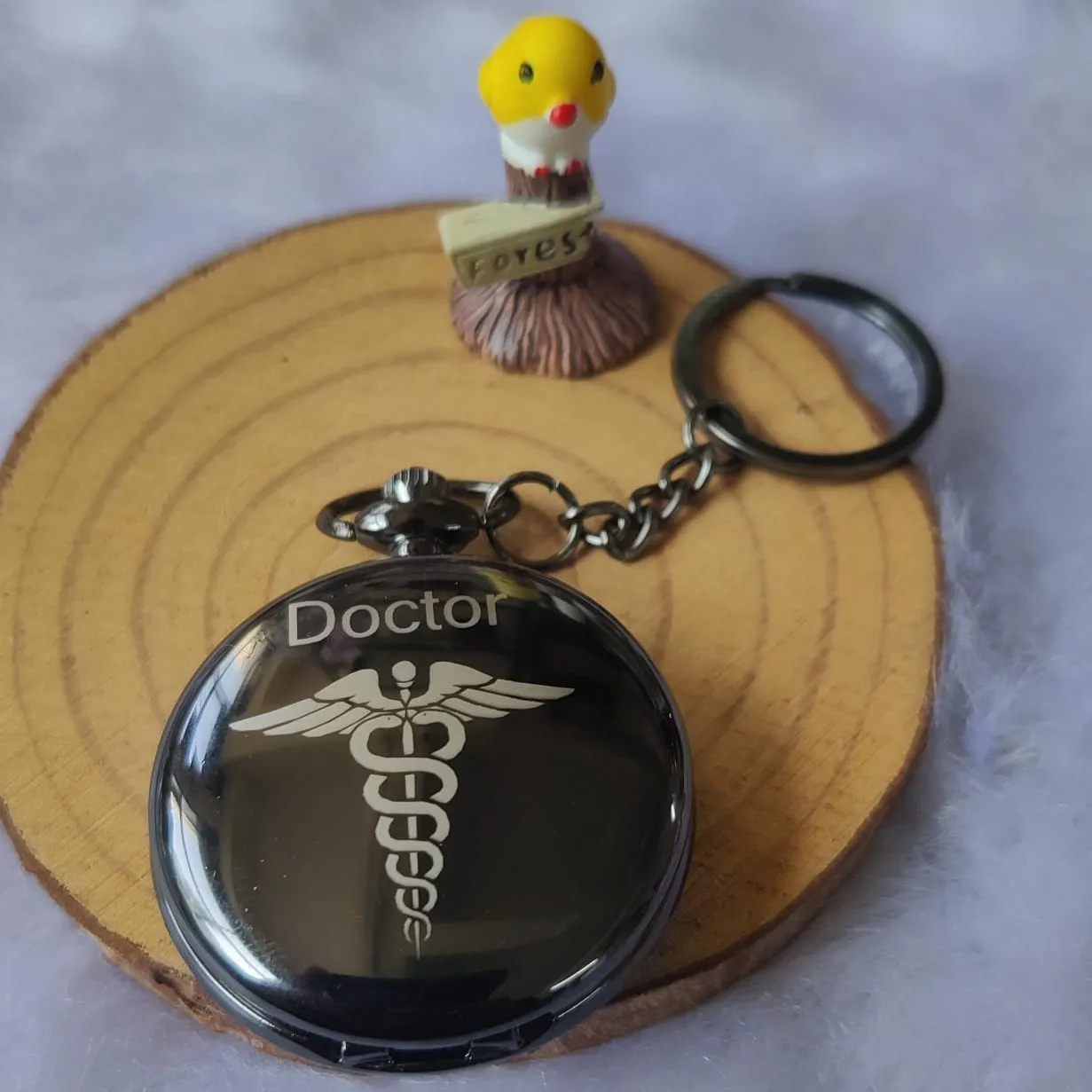 Doctor Pocket Watch Keychain