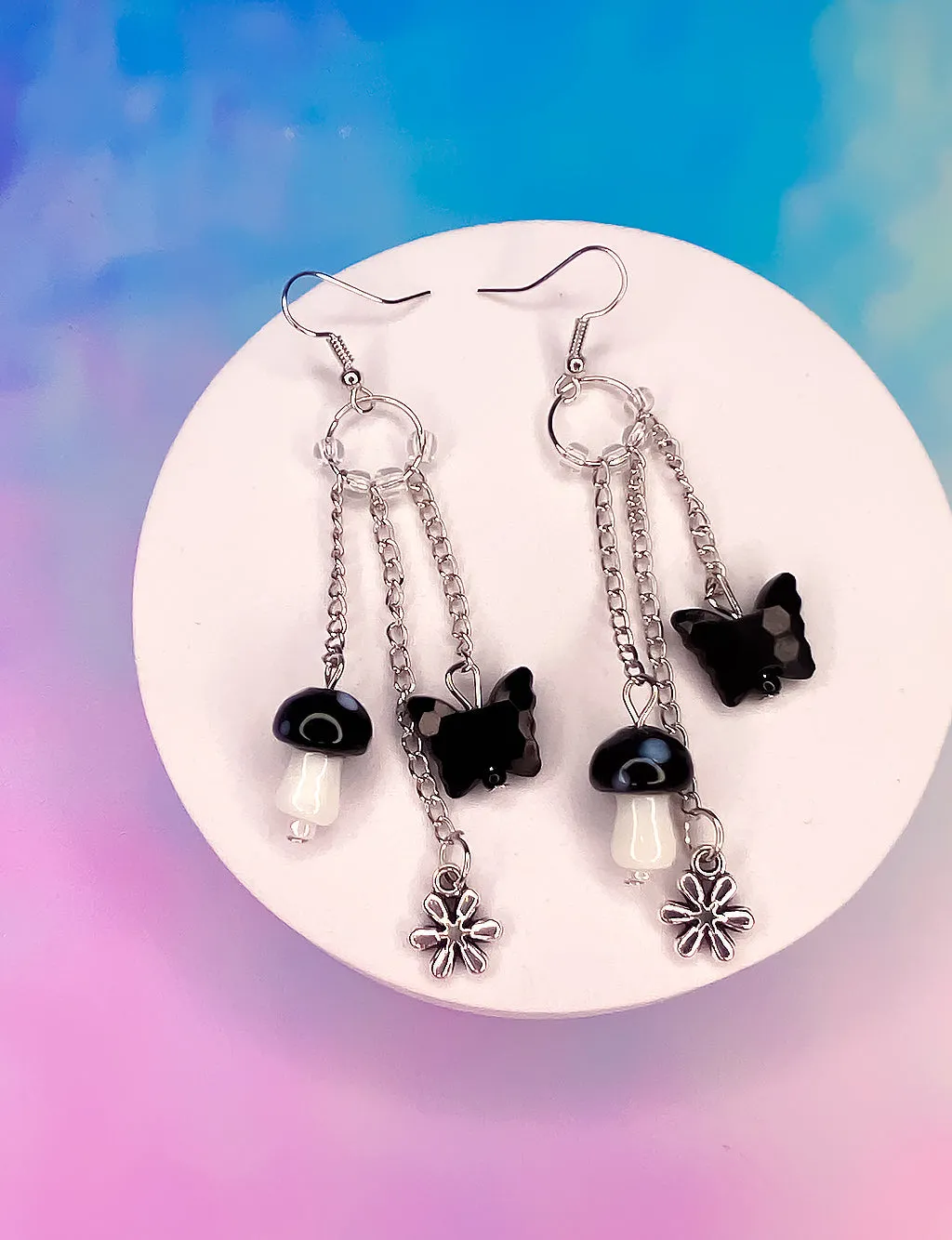 ENCHANTED GARDEN EARRINGS - BLACK