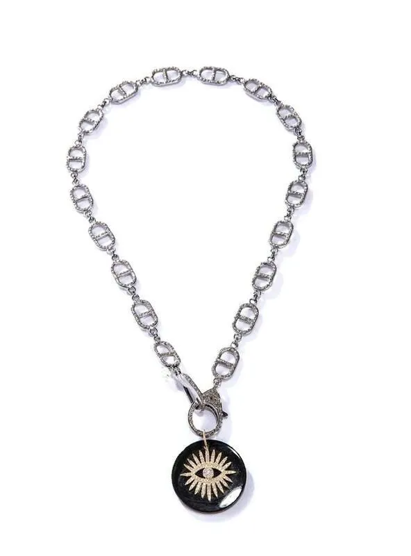 Evil eye on Onyx Pendant