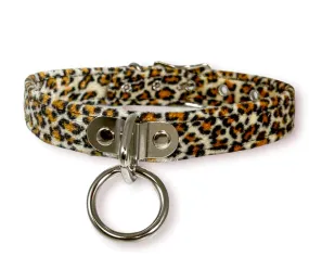 Fuzzy Leopard Bondage Choker