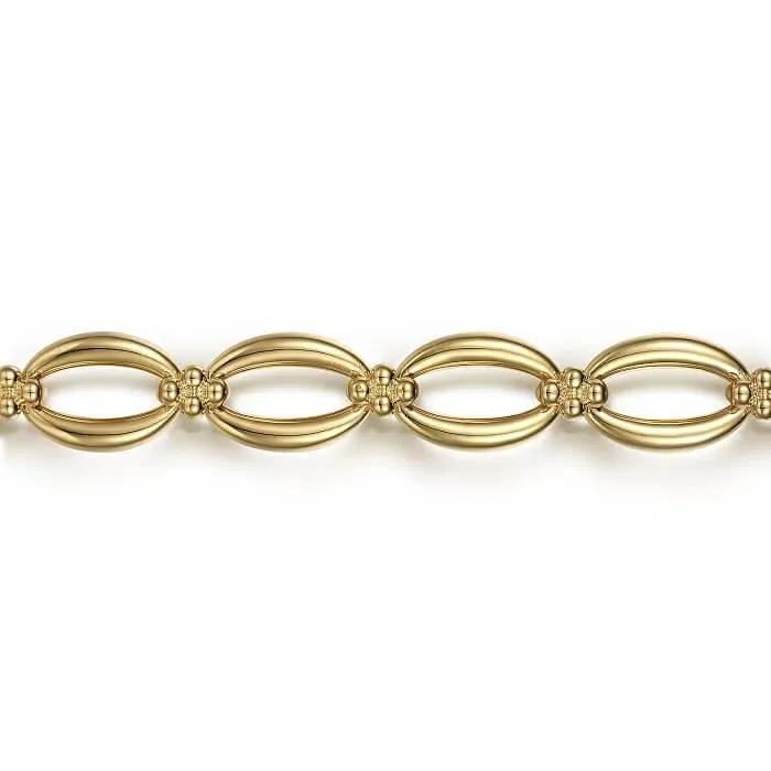 Gabriel & Co. 14K Yellow Gold Bujukan Link Bracelet TB4726-75Y4JJJ