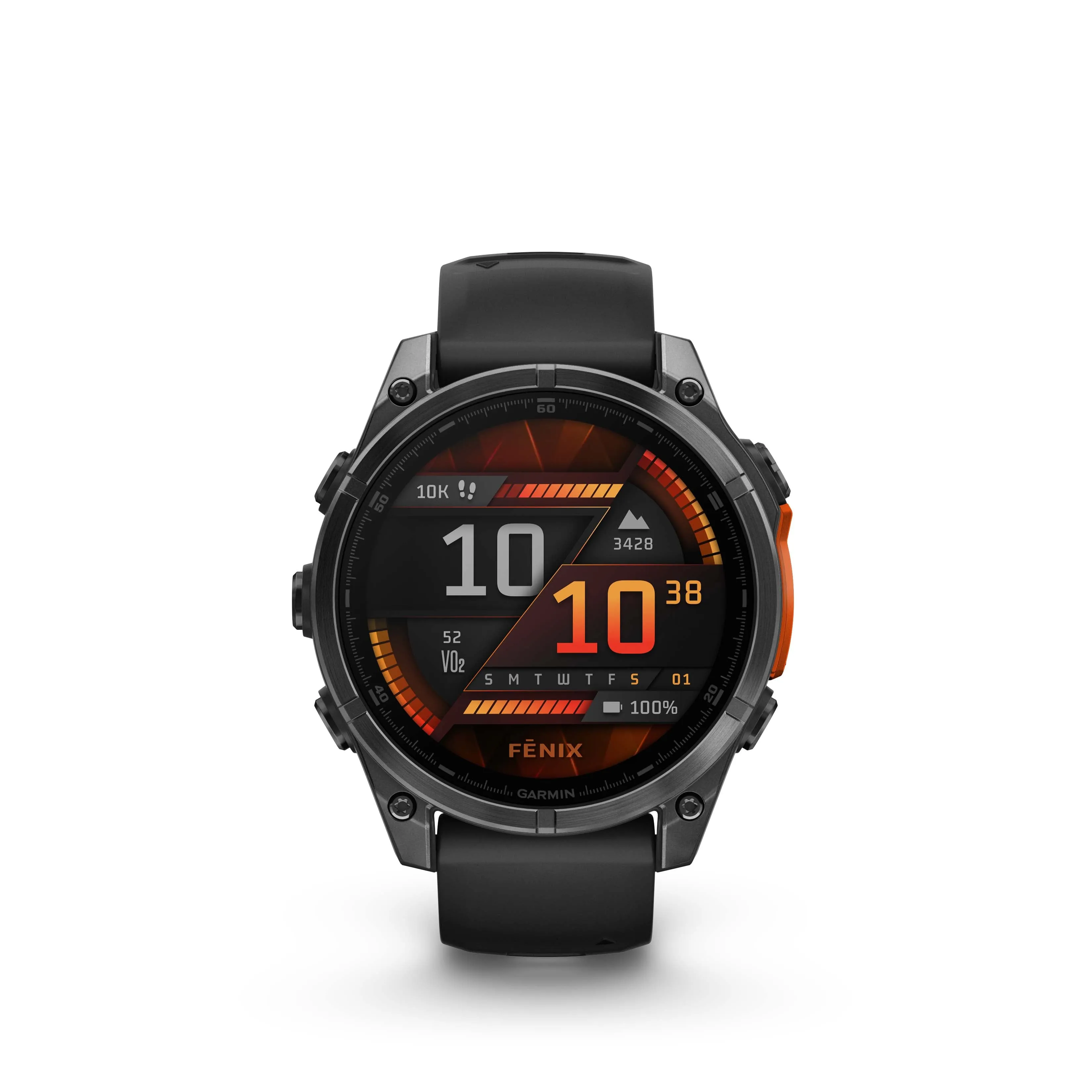 Garmin Fenix 8 47 mm, AMOLED Slate Gray with Black Silicone Band Multisport GPS Smartwatch (010-02904-00)