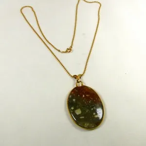 Golden Jasper Pendant Necklace