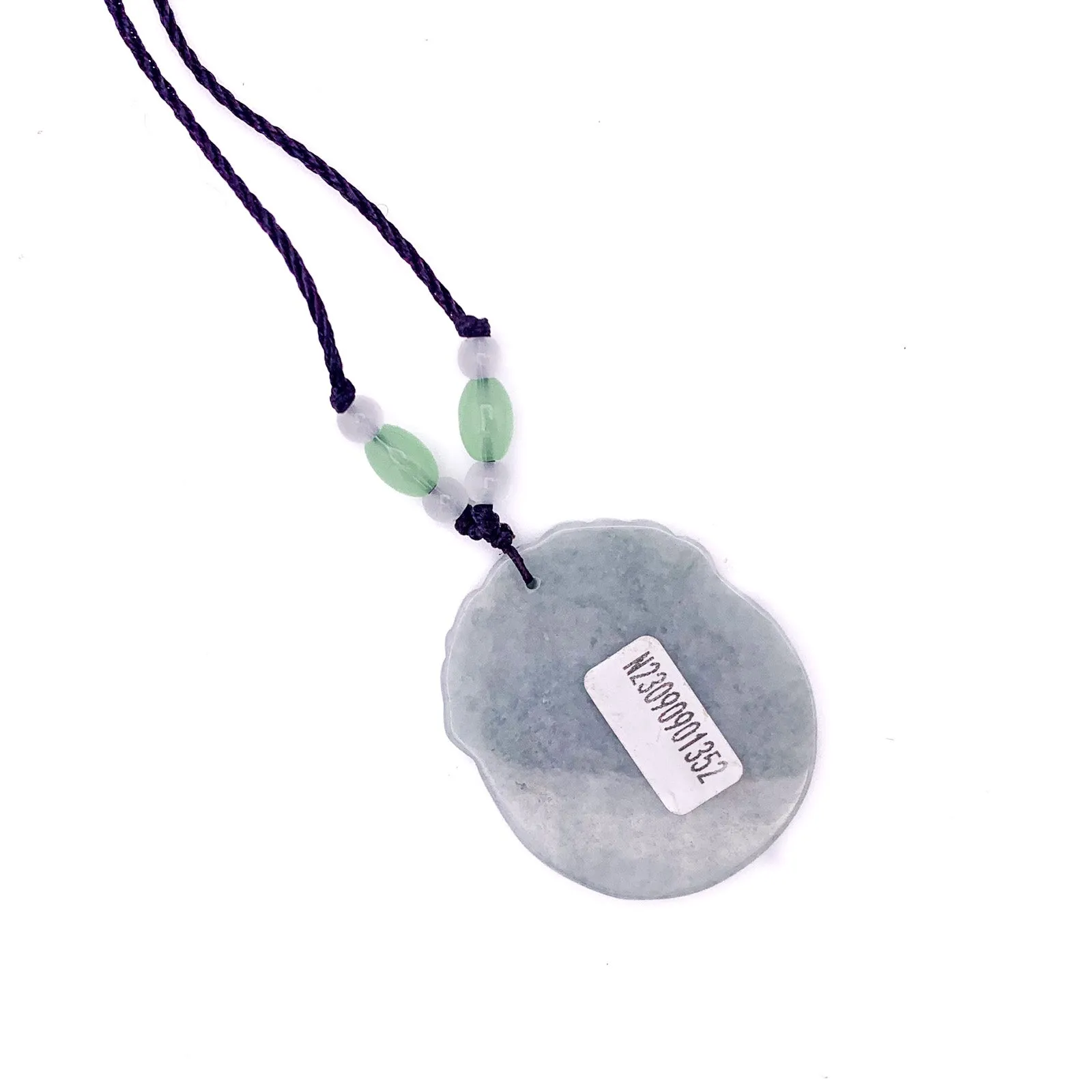 Green Natural A Jade Jadeite Carved Kylin Ruyi Pendant Necklace