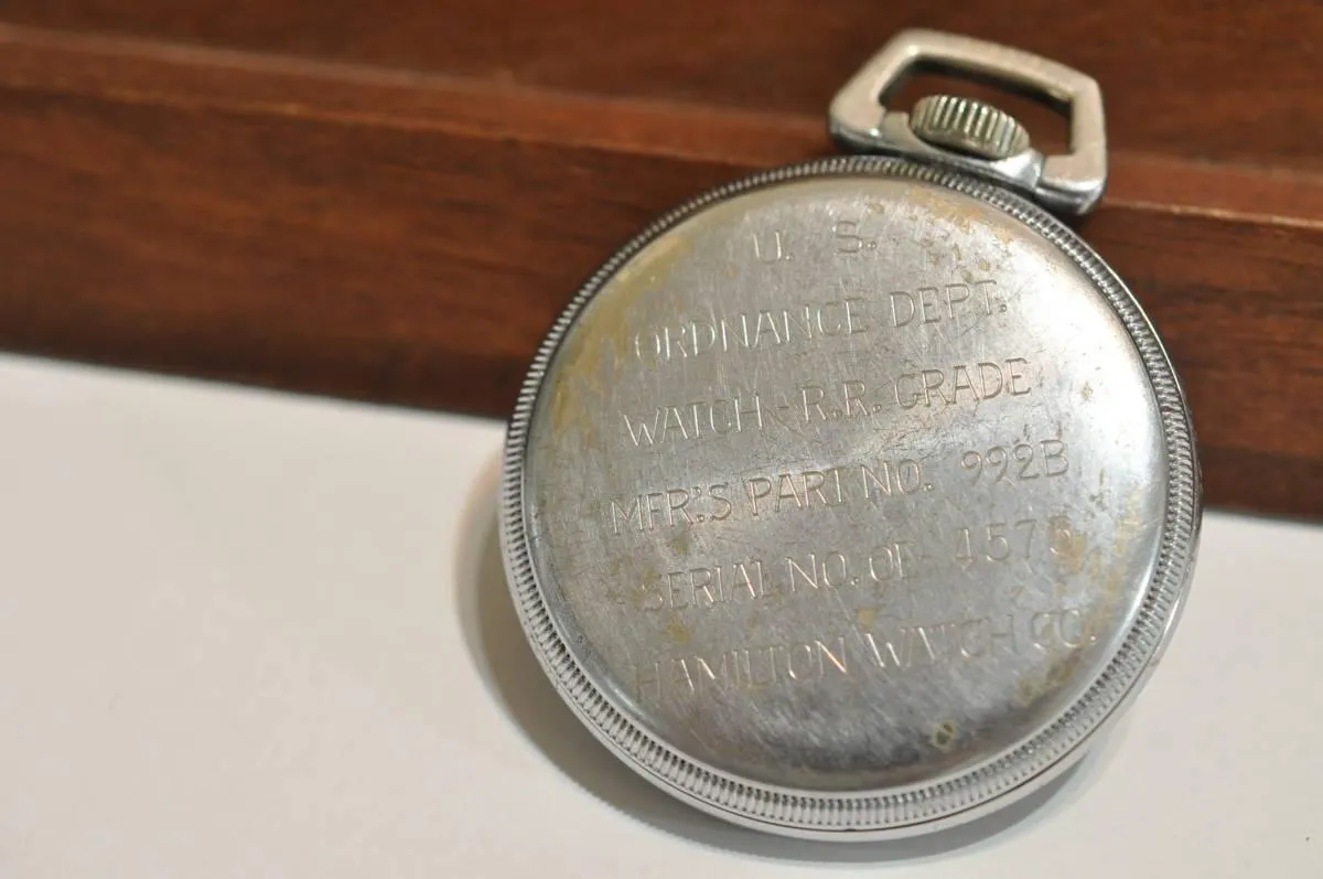 Hamilton 992B military pocket watch Montgomery 21 stone pocket watch antique manual winding mechanical