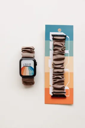 Hazelnut Luxe Scrunchie Band Compatible with Apple Watch