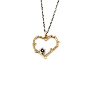 Heart Branch Frame Necklace