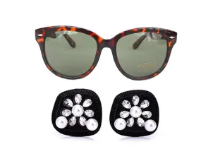 Holly Tortoise Shell Sunglasses & Oversized Earrings Inspired By BAT