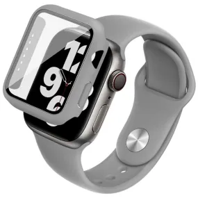 IMAK Apple Watch (40mm) silicone cover with watch strap   tempered glass - Grey