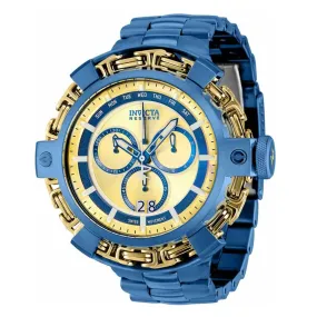 Invicta Men's Chronograph Watch - Reserve Wolf King Blue and Gold Tone Dial | 36188