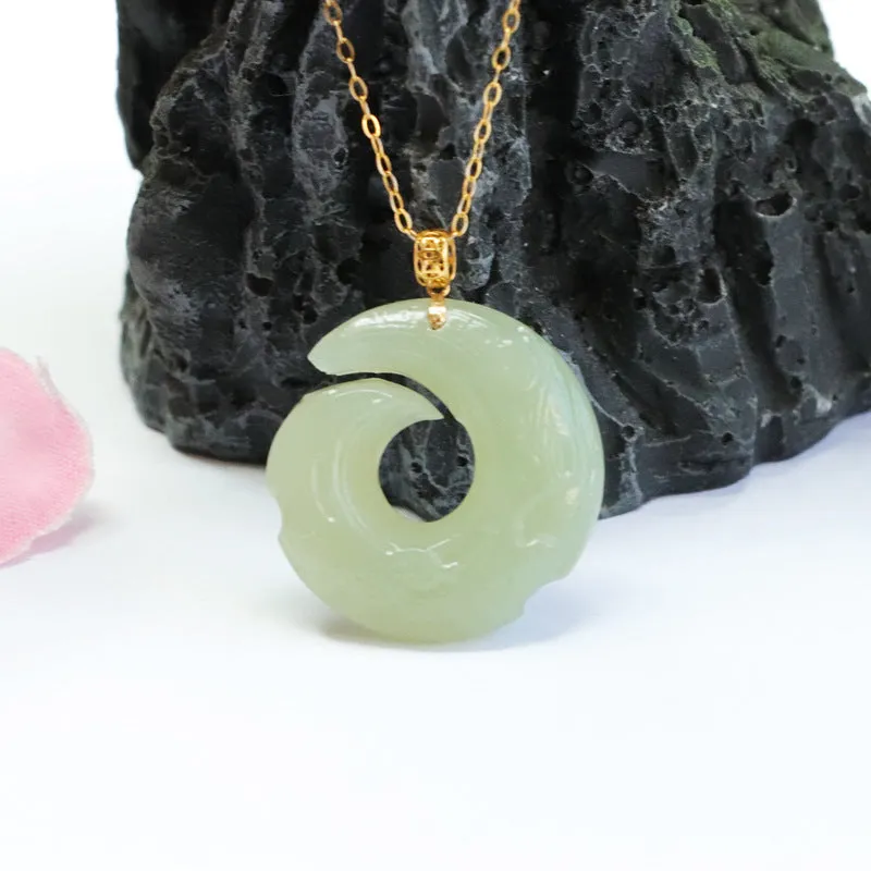 Jade Fortune's Favor Sterling Silver Necklace