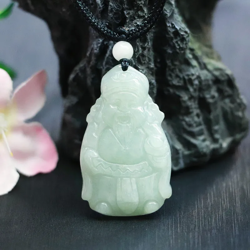 Jade Jewelry Fortune's Favor God of Wealth Pendant