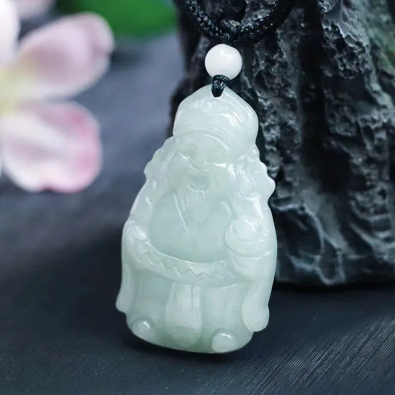 Jade Jewelry Fortune's Favor God of Wealth Pendant