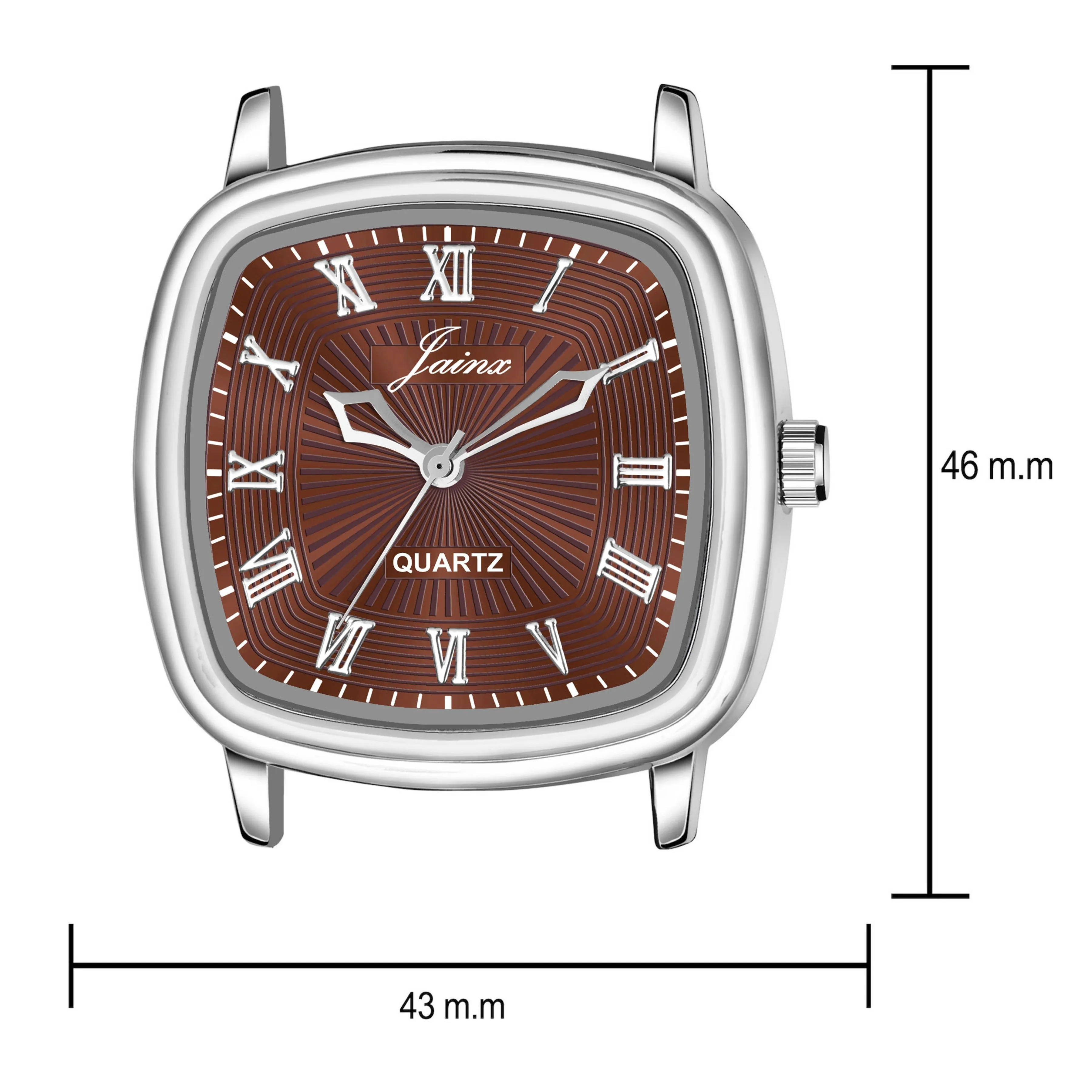 Jainx Brown Dial Steel Chain Analog Wrist Watch for Men - JM7158