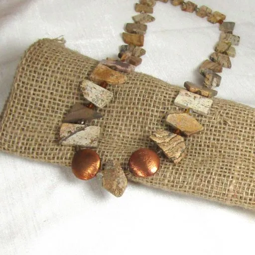 Jasper Gemstone & Copper Necklace