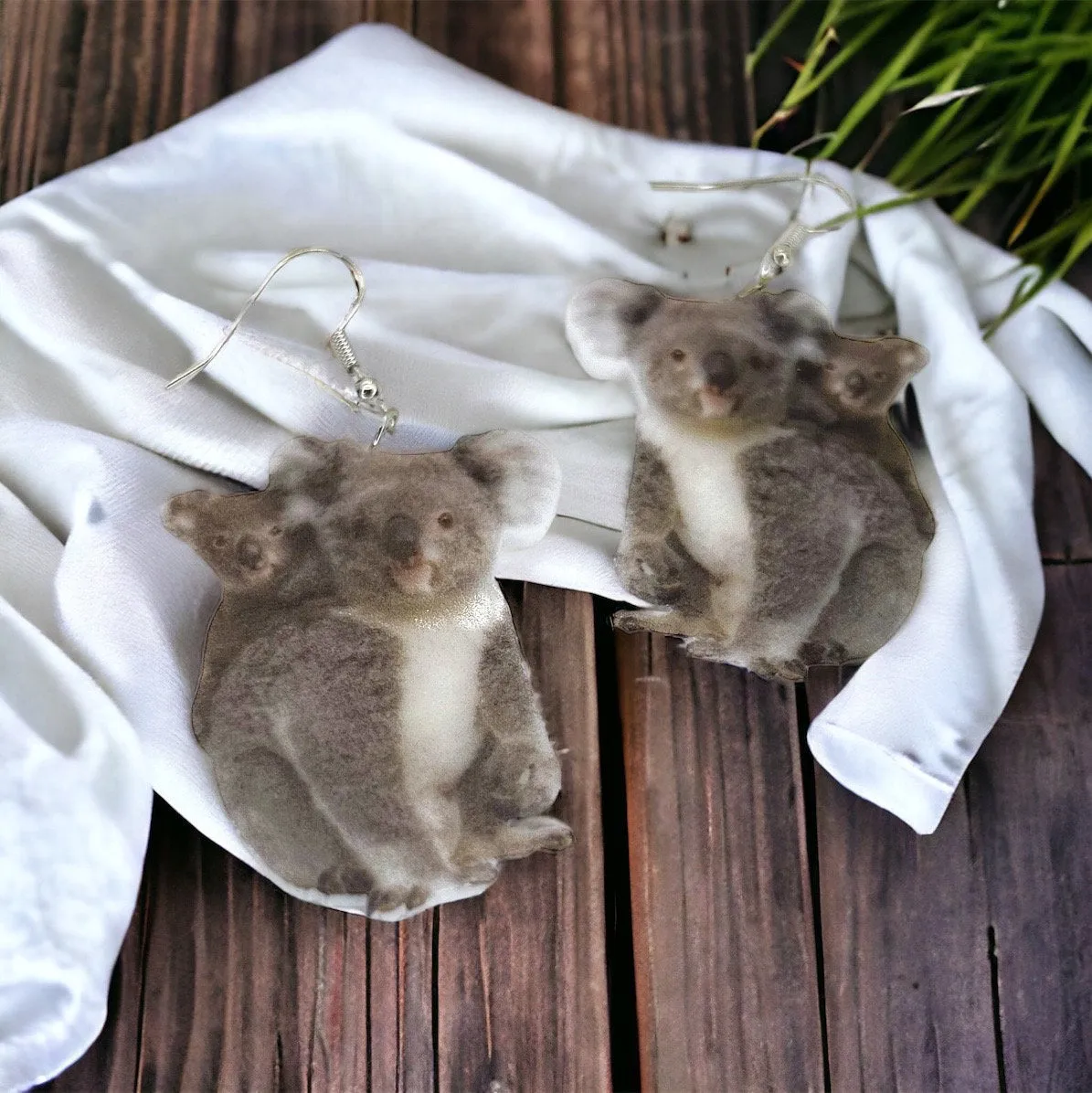 Koala Earrings - Koala Jewelry, Handmade Earrings, Handmade Jewelry, Animal Earrings, Animal Jewelry, Koala Bear, Koalas, Koala Gift