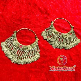 Kuchi Earrings With Long Tassels