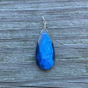 Large Pear Shaped Labradorite Pendant