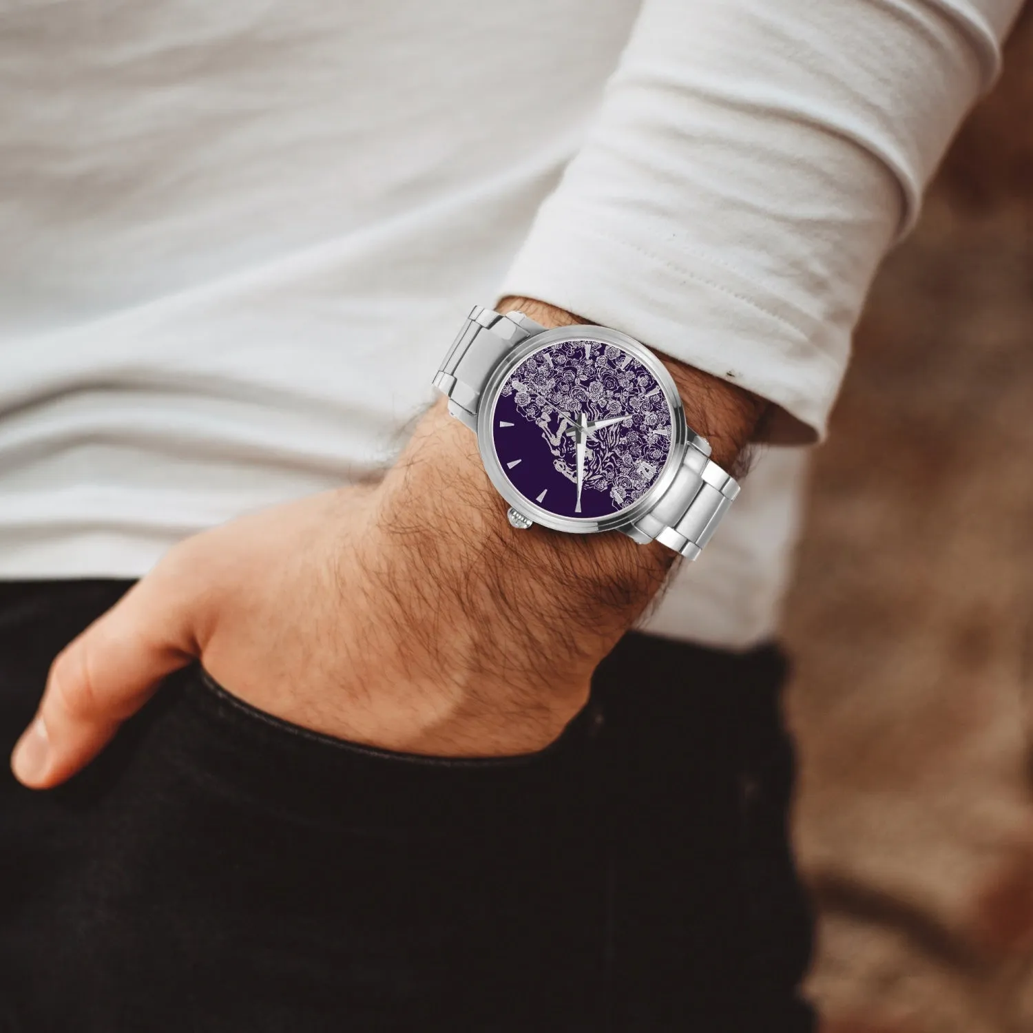 Lee EXCELLENT Stainless Steel Strap Automatic Watch [Mens] - Violet