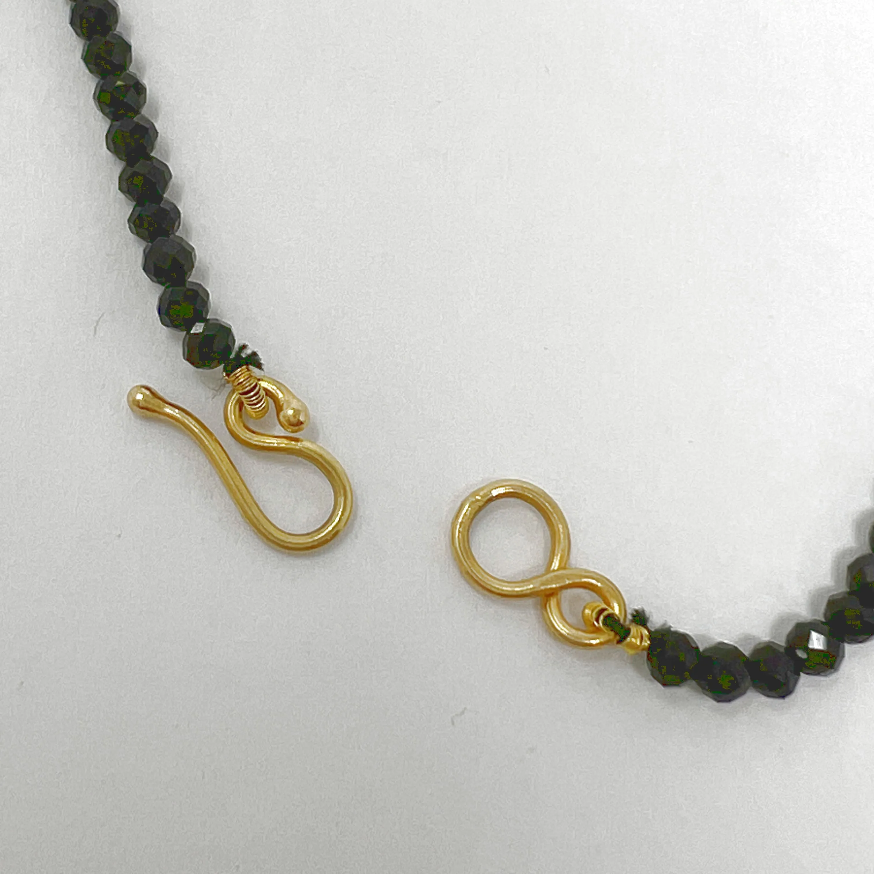 Lena Skadegard Black Spinel on Cord Necklace