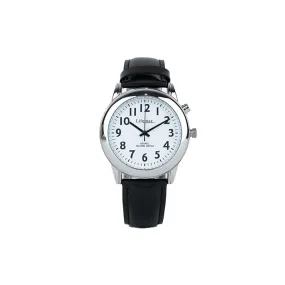 Lifemax RNIB Talking Atomic Watch for Gents - High Accuracy, Clear Voice, Leather Strap