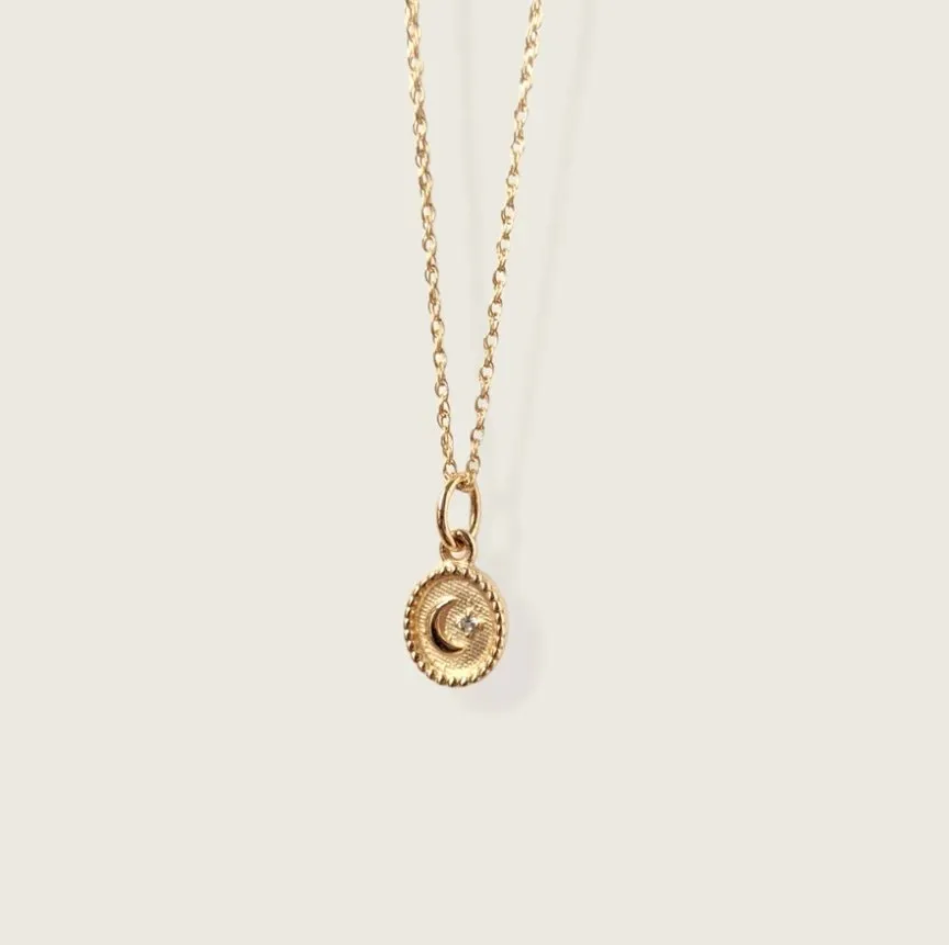 Little Gold La Luna Necklace