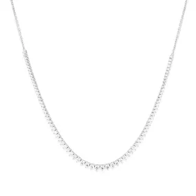 Luminesce Lab Grown 10ct White Gold Tennis Necklace in 3Carat Diamond