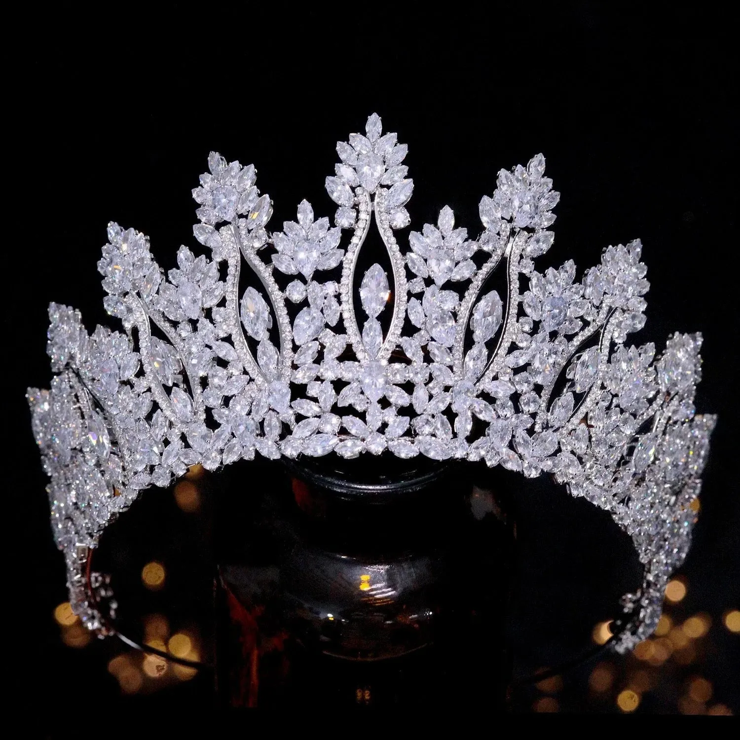 Luxury 5A Zircon Wedding Tiara Crown Birthday Party Prom Pageant Hair Accessory