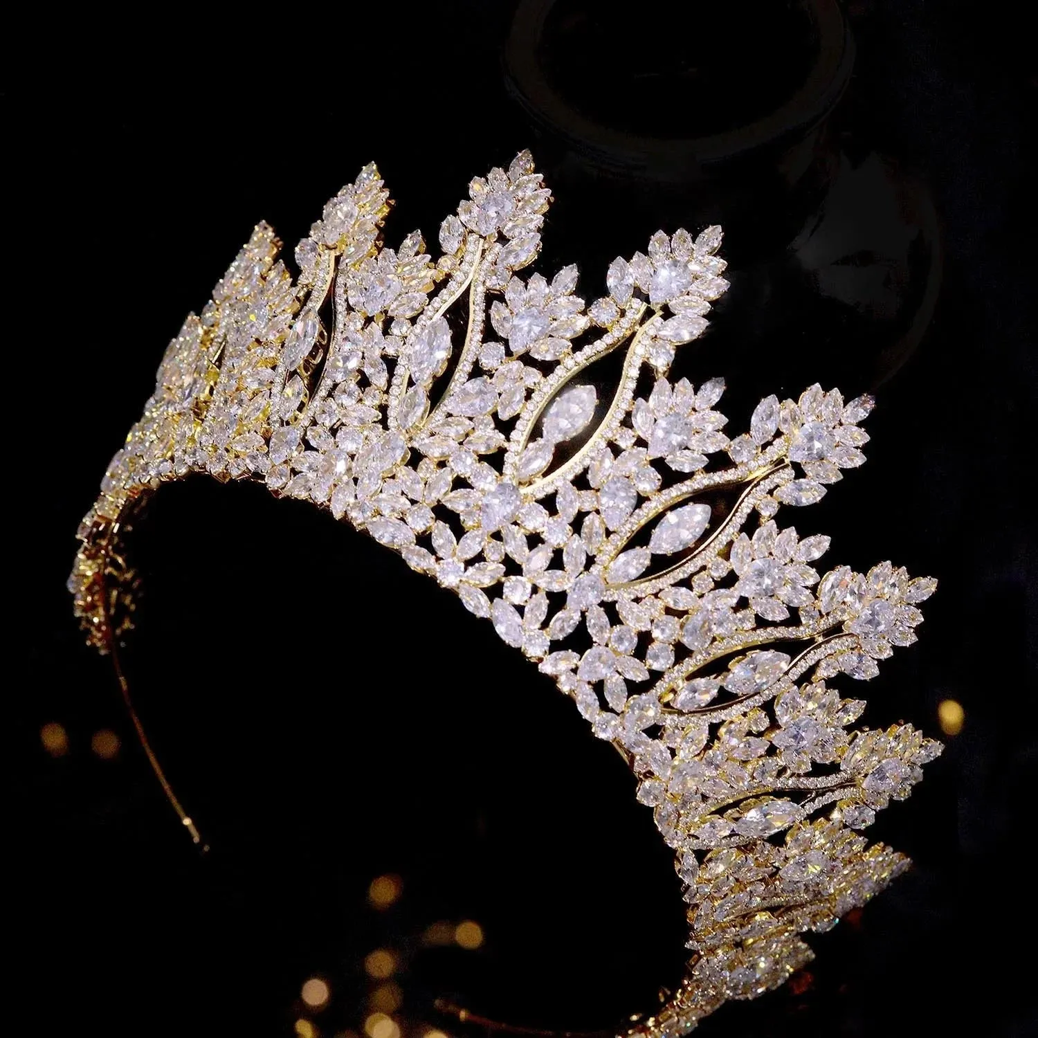 Luxury 5A Zircon Wedding Tiara Crown Birthday Party Prom Pageant Hair Accessory