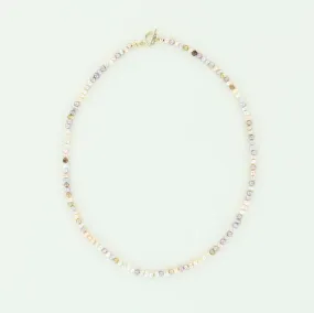 Minimalist Fresh Water Pearl Necklace, Blush