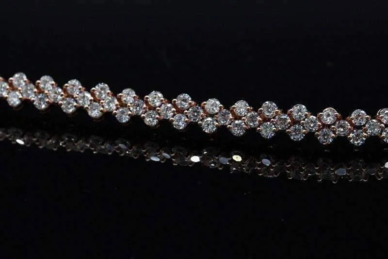 Mosaic 90 Swiss Cz Diamonds Tennis Bracelet In Three Colors for Woman