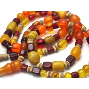 Nepali Plastic Resin "Amber" Bead Necklaces