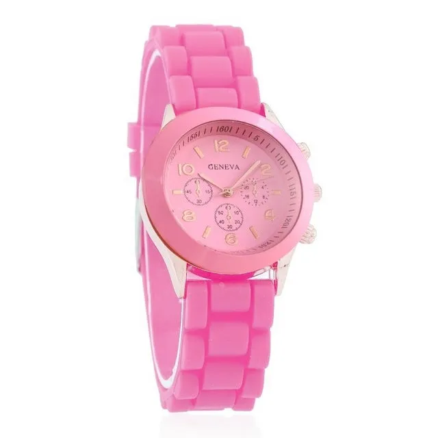 NEW High Quality MINI Women Geneva Watch Casual Silicone wristwatch woman casual dress watch New Fashion Girl