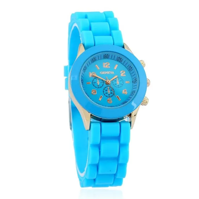 NEW High Quality MINI Women Geneva Watch Casual Silicone wristwatch woman casual dress watch New Fashion Girl