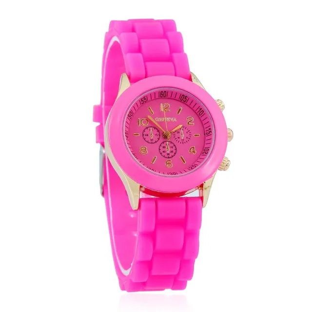 NEW High Quality MINI Women Geneva Watch Casual Silicone wristwatch woman casual dress watch New Fashion Girl