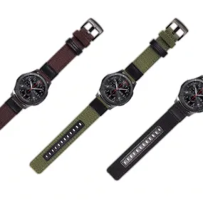 Nylon and Leather Watch Straps Compatible with LG Watch