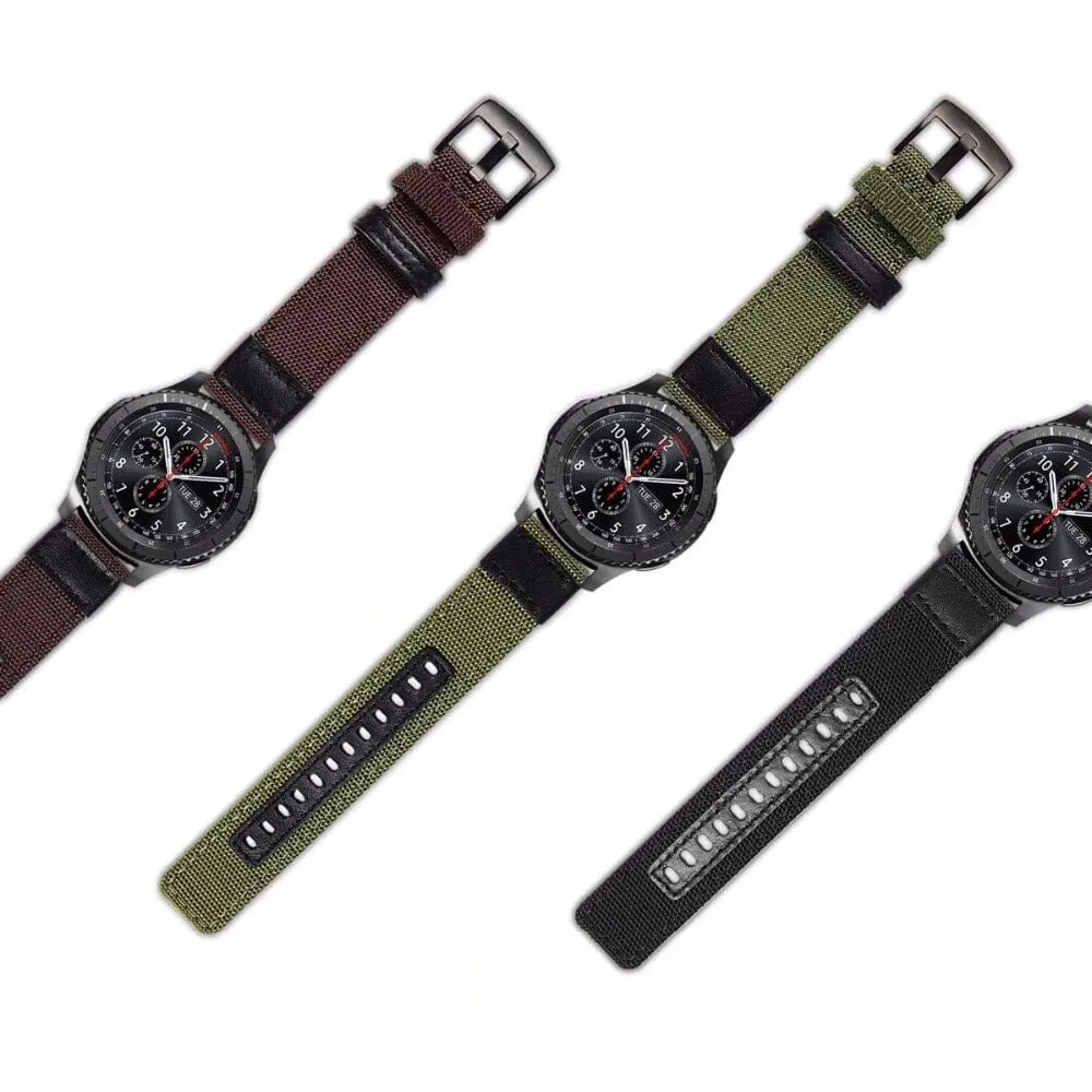 Nylon and Leather Watch Straps Compatible with Xiaomi Redmi Watch 3 Active, Lite & Youth