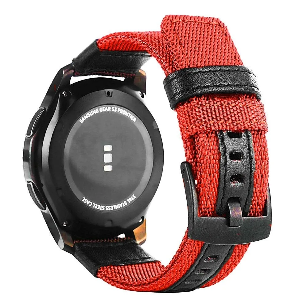 Nylon and Leather Watch Straps Compatible with Xiaomi Redmi Watch 3 Active, Lite & Youth