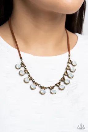 Open Door Jewelry - Color Me CHIC - Brass Necklace - Paparazzi Accessories