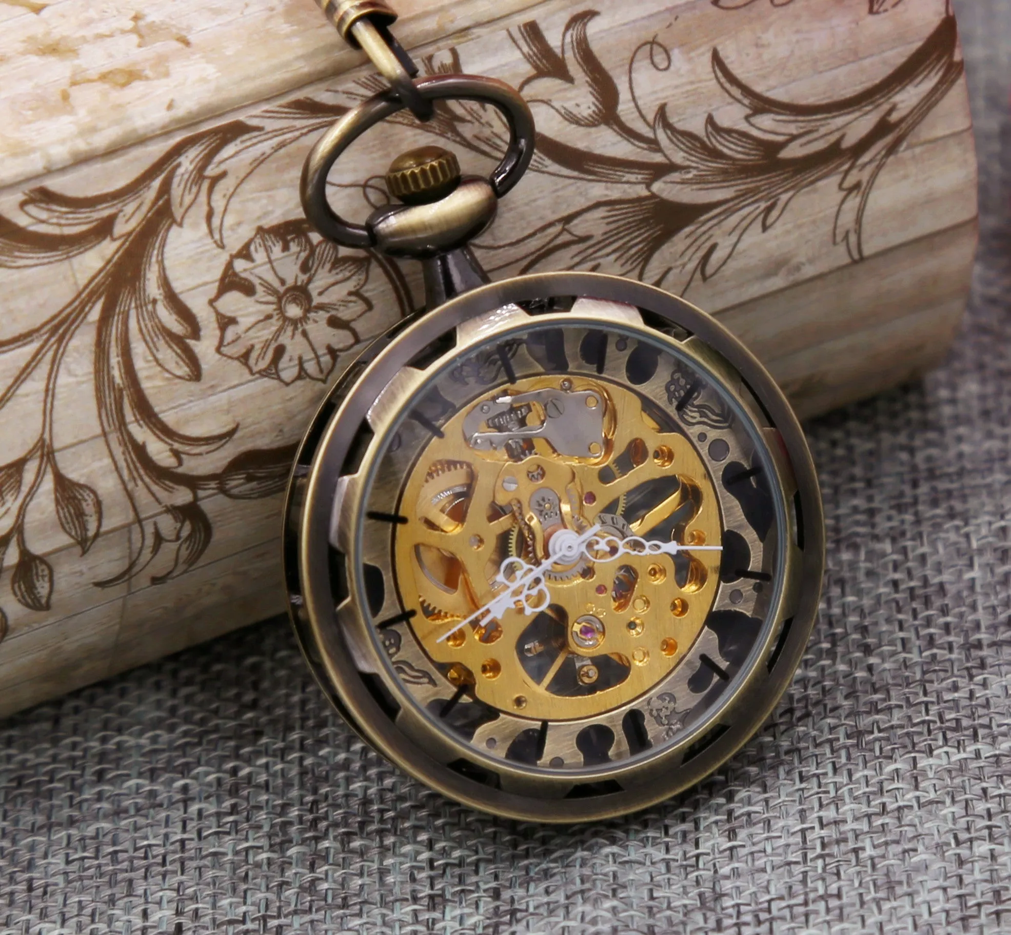 Open Face - Personalized Watch with Vest chain Wedding Gift MPW018