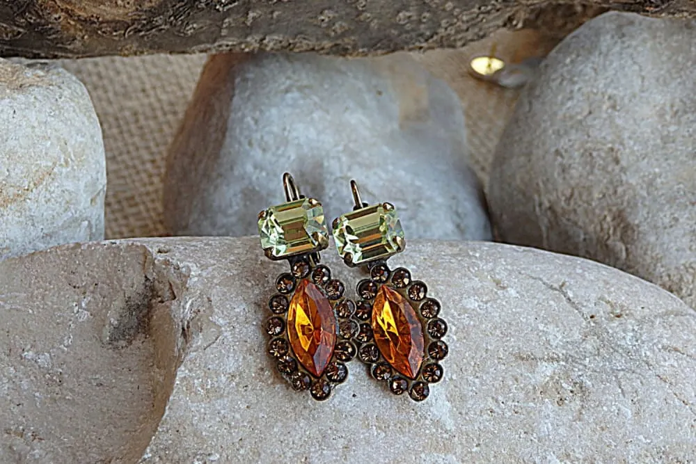 Orange Halo Earrings