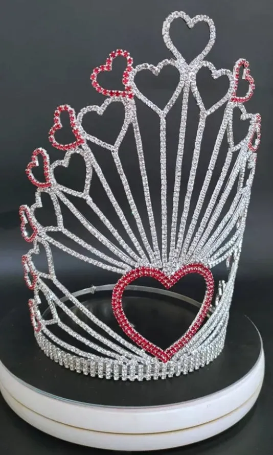 Pageant  tiara Pink hearts princess Queen Crown