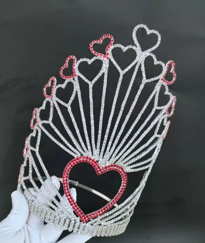 Pageant  tiara Pink hearts princess Queen Crown