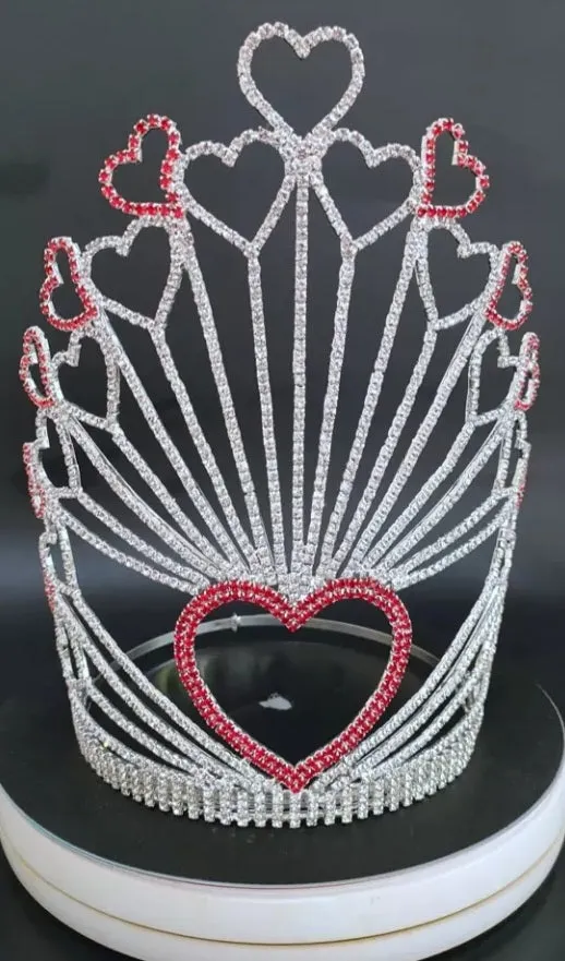 Pageant  tiara Pink hearts princess Queen Crown