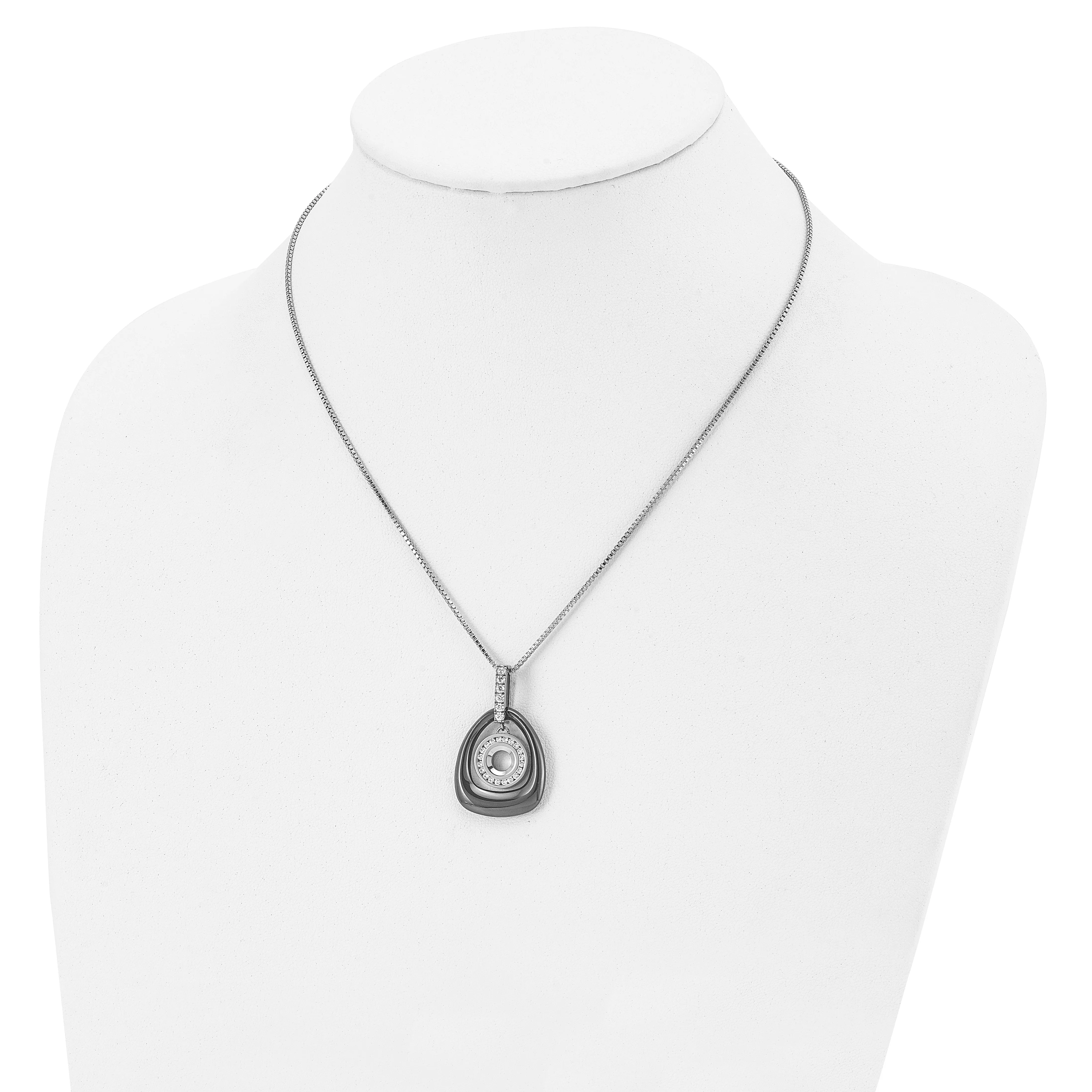 Polish Ceramic Titanium Pendant Steel Necklace