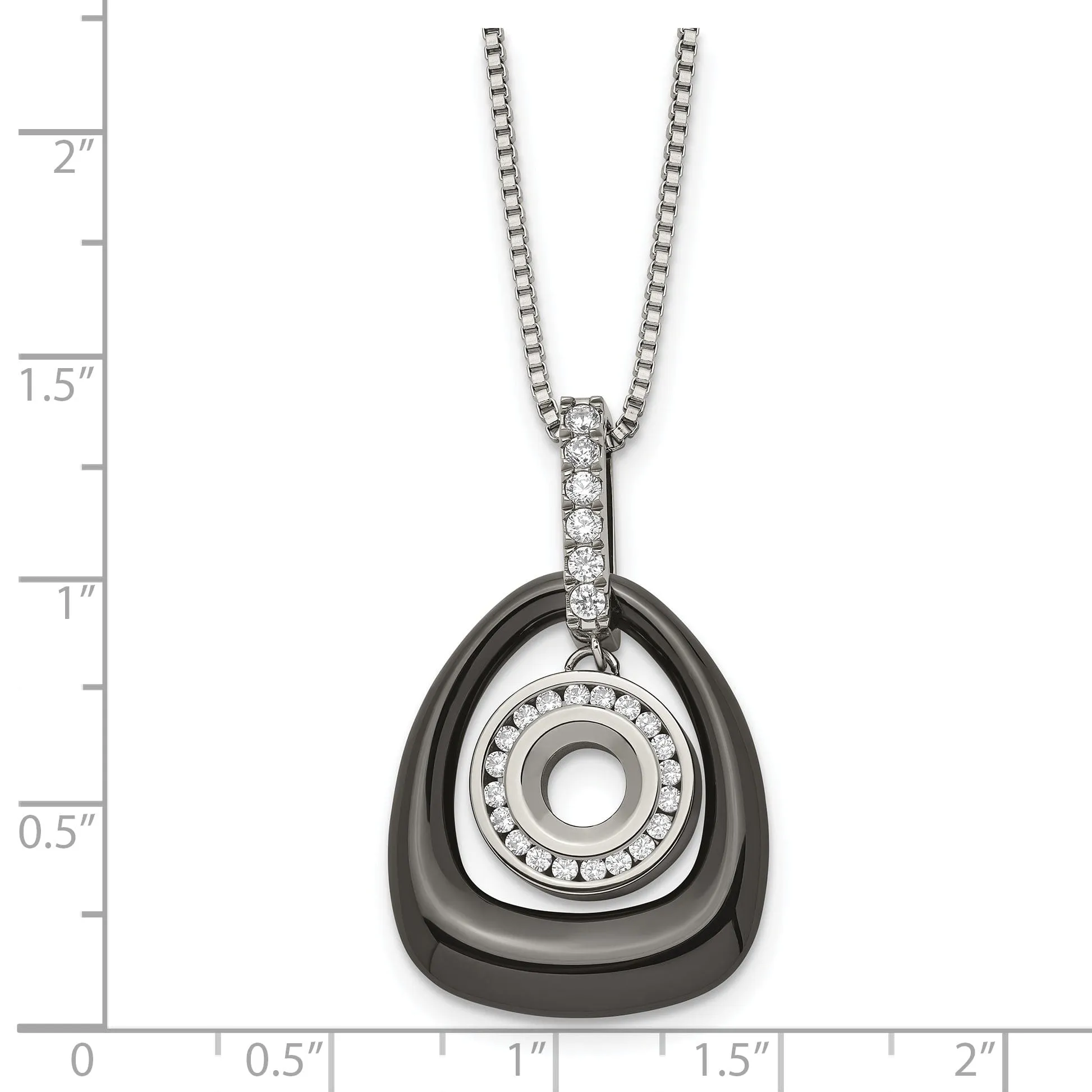 Polish Ceramic Titanium Pendant Steel Necklace